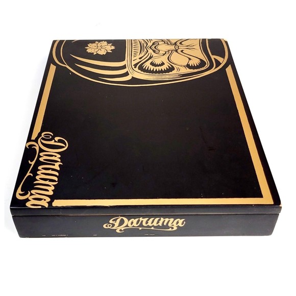 ROOM 101 Daruma 10 Toro Empty Wooden Cigar Box Tiki Graphics 9.25x7.5x1.5 VGC - Picture 4 of 8